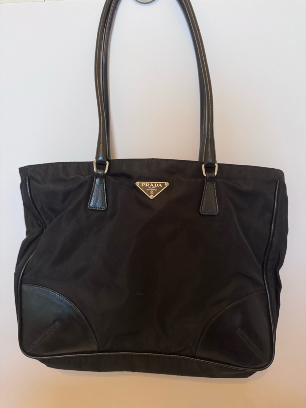 Prada Black Nylon Tote with Leather Trim - Picture 7 of 7